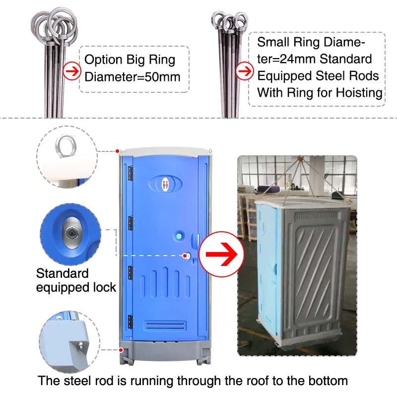 Toppla Hdpe Portable Squat Toilet Portable Flushable Toilet Mobile