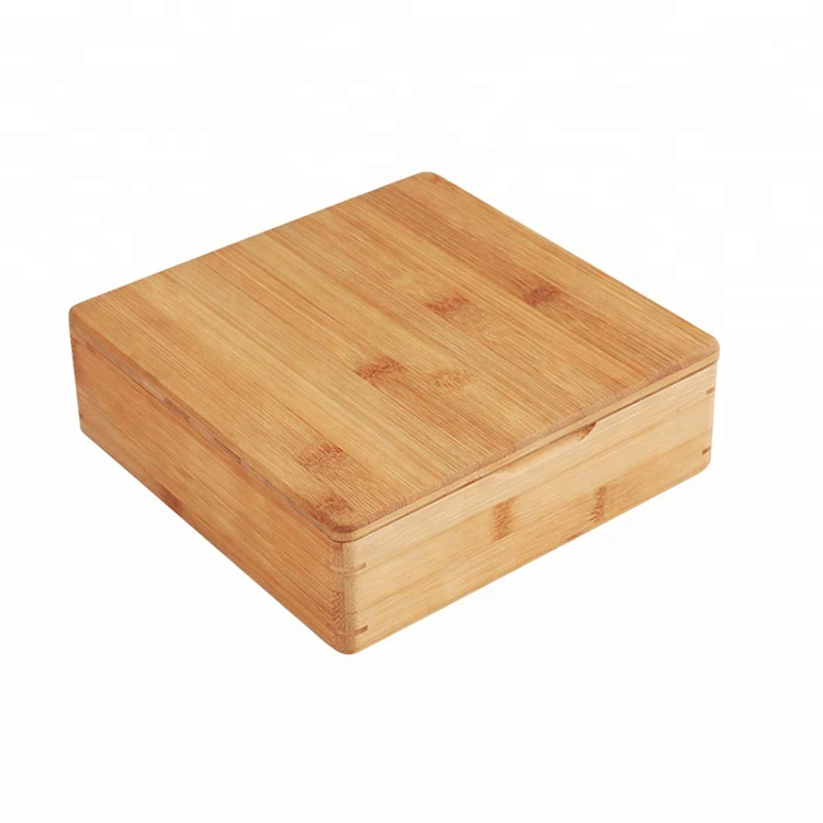 Premium Quality Customized Logo  Wooden Bamboo Storage Box with Magnet Cover box Combination 