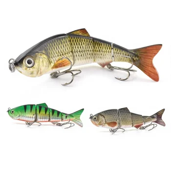 Fishing Gear Wholesale Customizable Logo Full Swim Layer Long Casting Sinking Lure 4-Section Plastic Live Bait Hooks Bait – Hooks – view 2