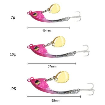 Esun String Moon VIB Zinc Alloy Artificial Hard Bait Rotating Sequins Long Throw Micro-Vibration Small Vibration Bass Fish Lure – Hard Lure – view 3