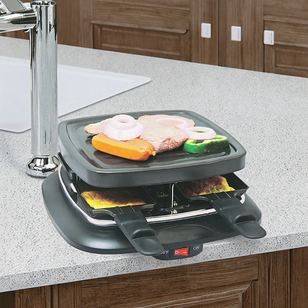 ミニク-パグリル XJ-92261 Mini Grill - Perfect for 4 People, Non-Stick Cooking