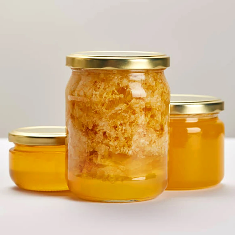 50ml 100ml 150ml 200ml 230ml 350ml 400ml 500ml Factory Wide Mouth Storage Jars Glass Caviar Jar With Lid