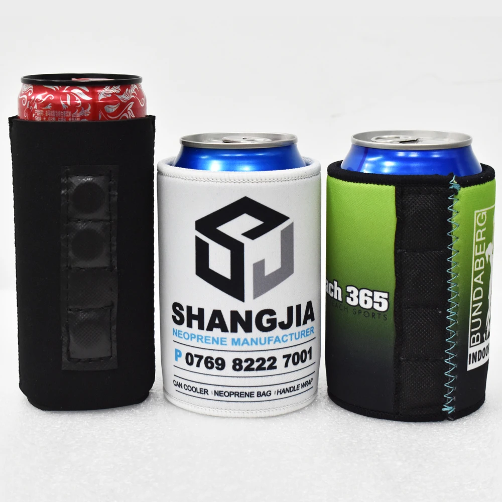 Custom logo 12oz Bottle Cooler Sublimation Blank Neoprene Beer Sleeve Cover Slim Can Stubby Holder Stubbie Holders details