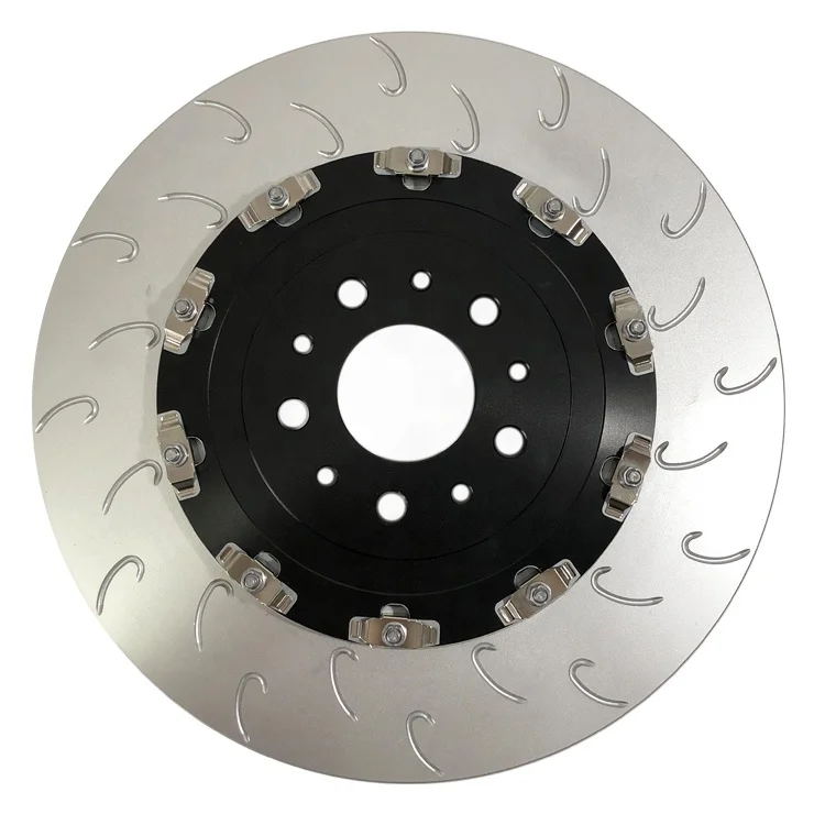 [コンプリートキット] ブラックエディション ドリルスロットブレーキローター＆セミメット ブレーキパッド 並行輸入品 ボビン付きドリルおよびスロット付き修正オートレーシングフローティングブレーキディスクローター