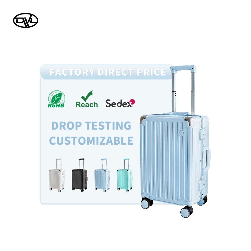 Factory Wholesale PC Aluminum Frame Super Large Capacity Unisex Luggage OEM/ODM Universal Wheel Cabin Luggage Rolling Case