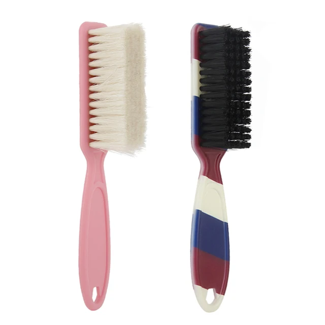 Wholesale custom logo hairbrush mini barber salon neck cleaning brush barber cutter brush vintage oil head brush