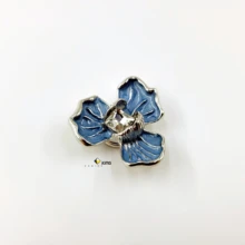 Flower brooch set with zircon fashion accessory unique design copper brooch fashion jewelry