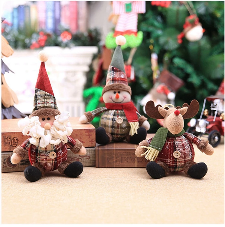 Santa Claus Christmas Doll Merry Christmas Decorations for Home Elk Christmas Ornaments Xmas Tree Decor 2022 Navidad Natal Gifts