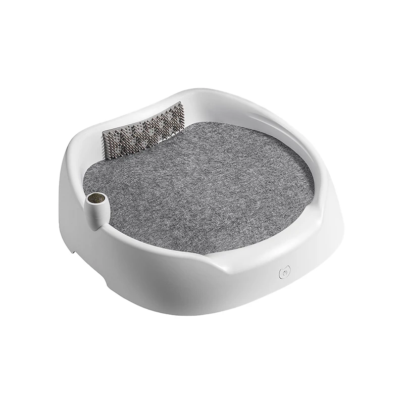 Weighing Sensor WiFi APP Control Warm Cool Temperature Adjustable Smart Pet Bed with Self Groomer Catnip Holder