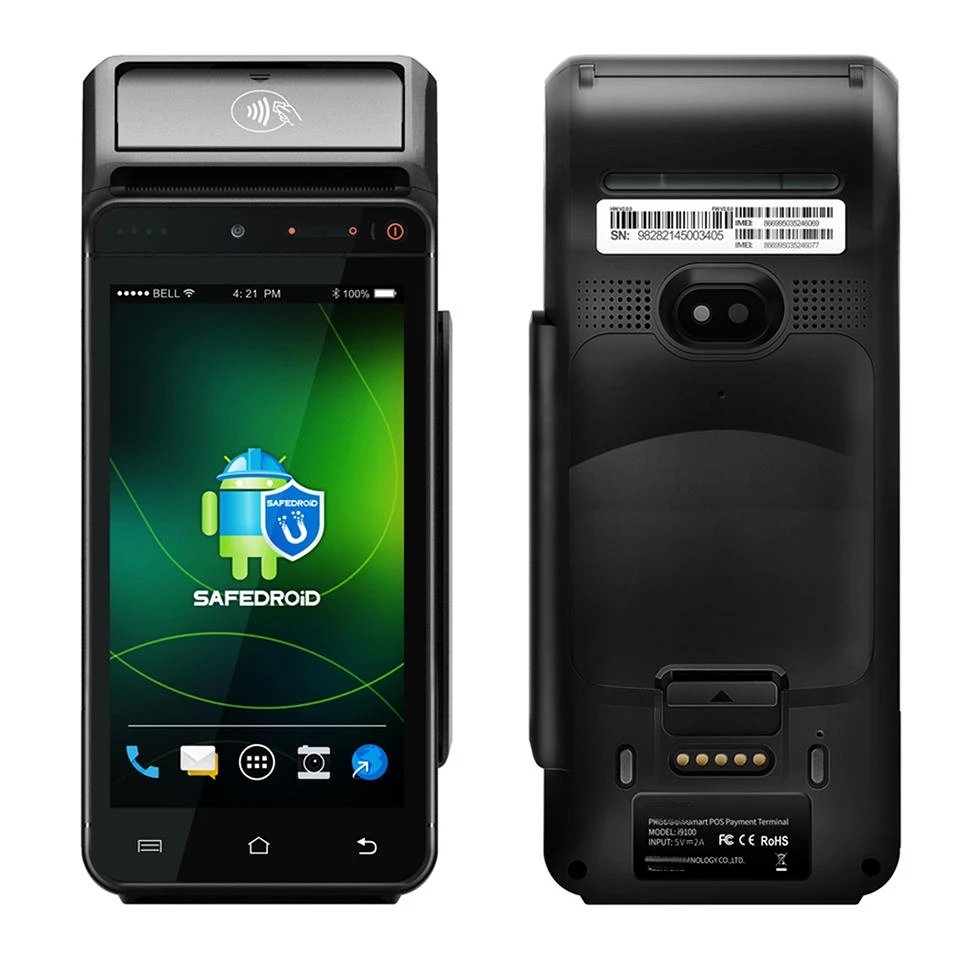 Портативный Мобильный pos-терминал Android pos сенсорный экран с GPRS WIFI сканер штрих-кода и QRcode принтер