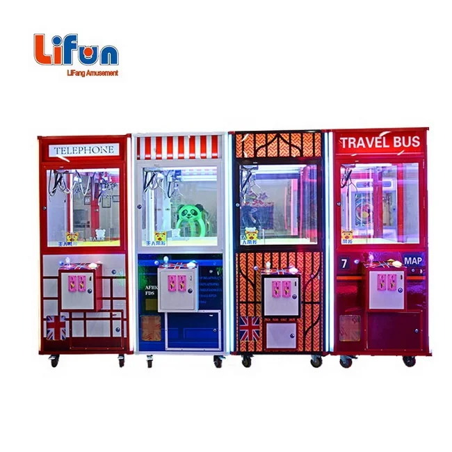 Factory Cheap Coin Operated Doll Claw Game Machine Cheap Toy Crane Claw Arcade Game Machine with Bill Acceptor
