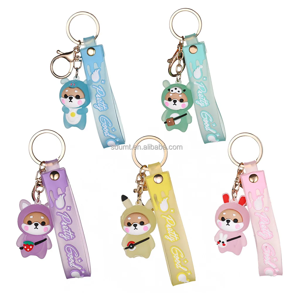 Hot Sale New Bear Keychain Customized Promotional 3d Rubber Custom Soft 