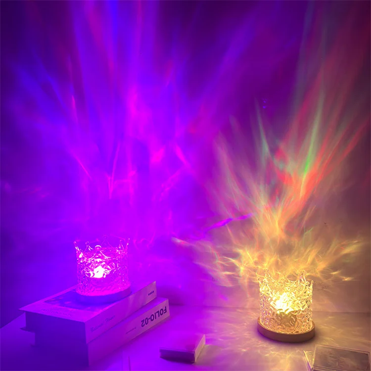 USB Power Water Ripple Pattern Projector Lamp Room Table Romantic Baby Sleeping Atmosphere Decoracion De Navidad