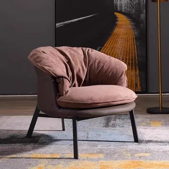 Velvet Accent Chair Barrel Chair with Metal Legs Modern Comfy Armchair Accent Reading Chair