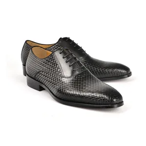Premium Men's Formal Shoes  Luxury Handwoven Leather Oxfords for  Business  Breathable Round Toe Black Dress
