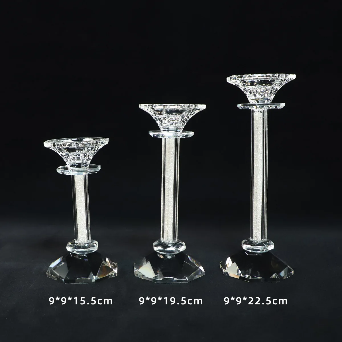 High quality Christmas home decoration suppliers crystal candle  holders lanterns and candle jars manufacture