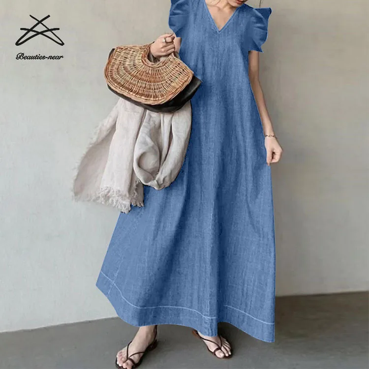 Share 141+ denim maxi dresses for women best