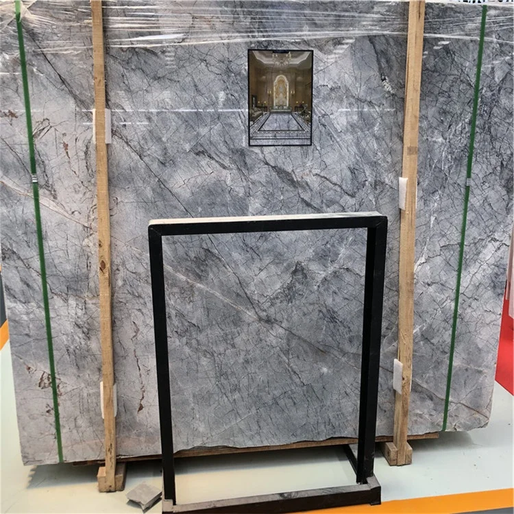 product indoor decoration grey marble black vein slab for villa living room flooring grey marble slabs-1