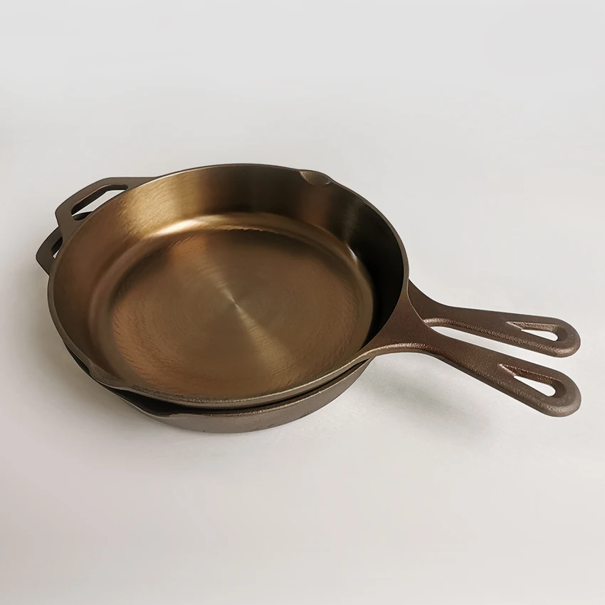 satin-smooth cast iron skillet  Naturally non-stick satin-smooth