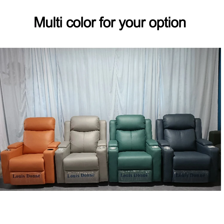 2022 Best Selling Leather/PU/Fabric Material Vintage Fabric Adjustable Single Manual Cinema Recliner Sofa Chair