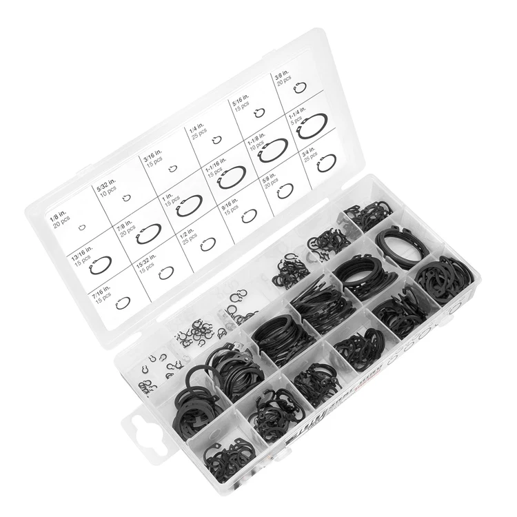 Wholesale 300pc External Snap Ring Assortment,Black