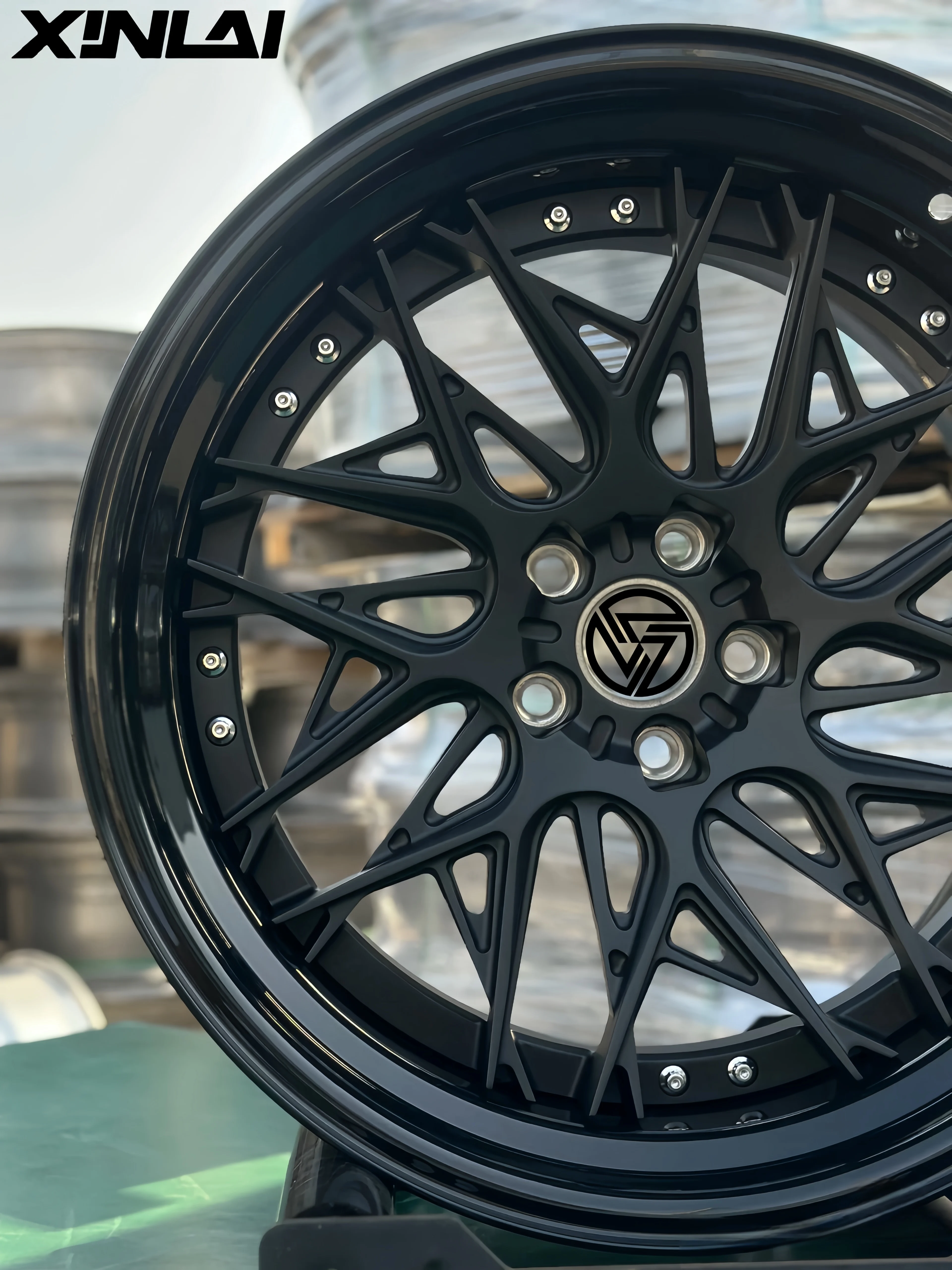 XINLAI Deep Concave Deep Lip Matte Black Rims 5x120 5x112 17-22inch 2-piece Forged Aluminum Alloy Wheels Rims for Benz Audi BMW - Image 2