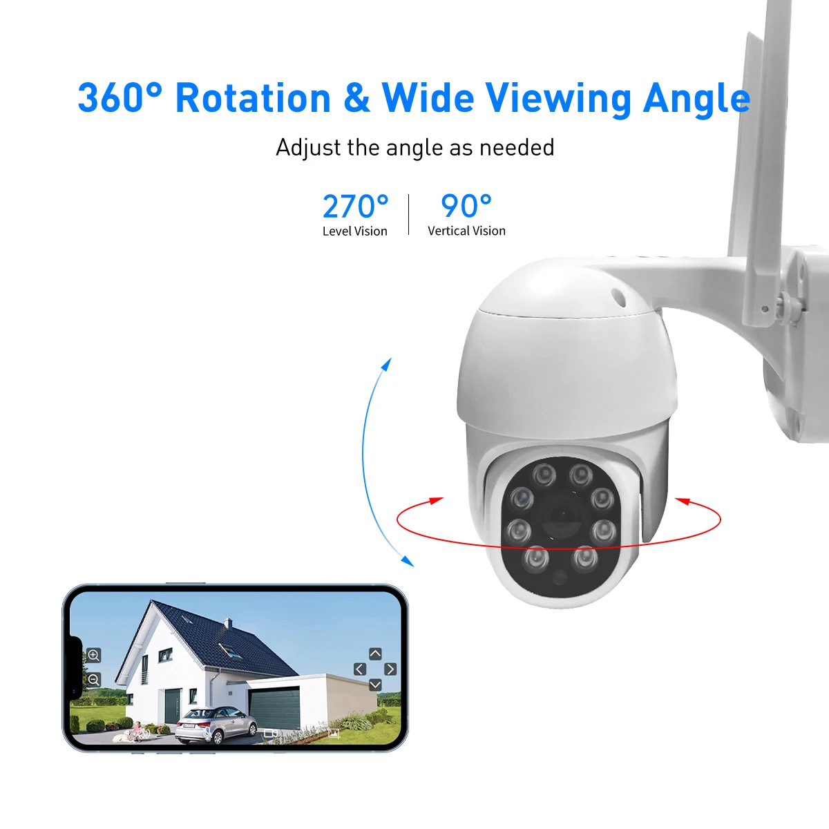 4mp outdoor dome wifi security camera hd cctv with night vision alarm storage motion detection tf card cloud-70