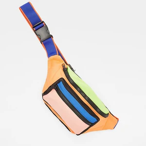 Custom Logo Color Block Canvas Women Waist Belt Bum Bag Fashion Ladies Fanny Pack Pouch