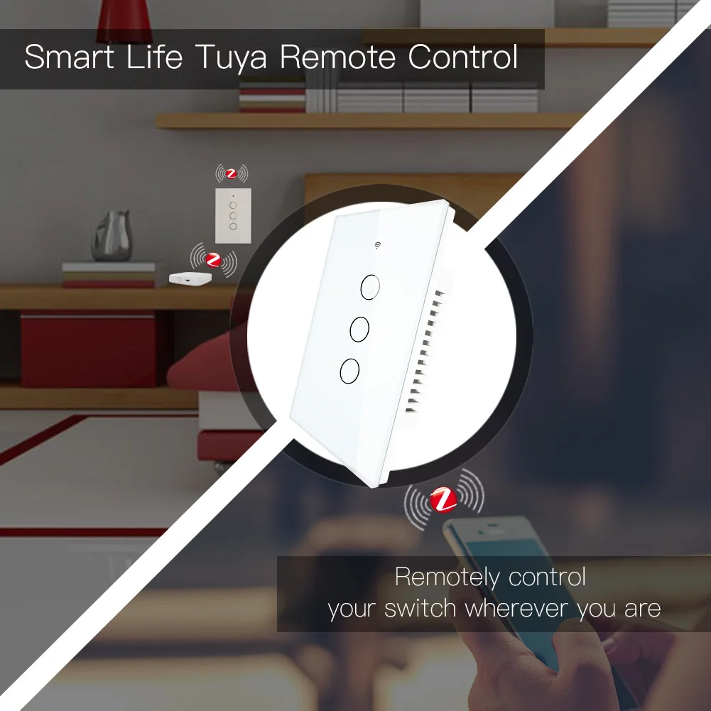 Smart Zigbee Wall Touch Light Switch With Neutral/no Neutral,No