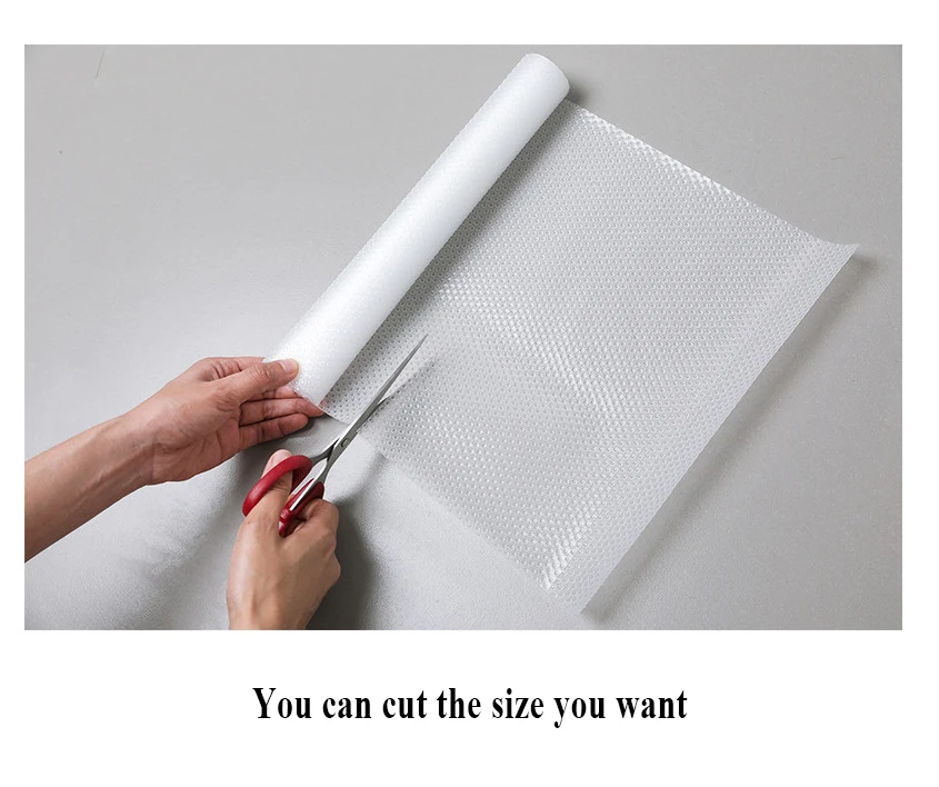 Custom Oem Anti slip Refrigerator Mat Waterproof Eva Cabinet Drawer Shelf Liner for Kitchen