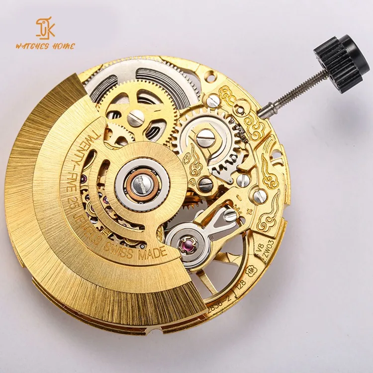 Custom Gold Sw200 Movement Modified Skeleton Eta 2824 Thinnest Watch Automatic Movement Parts Manufacturers