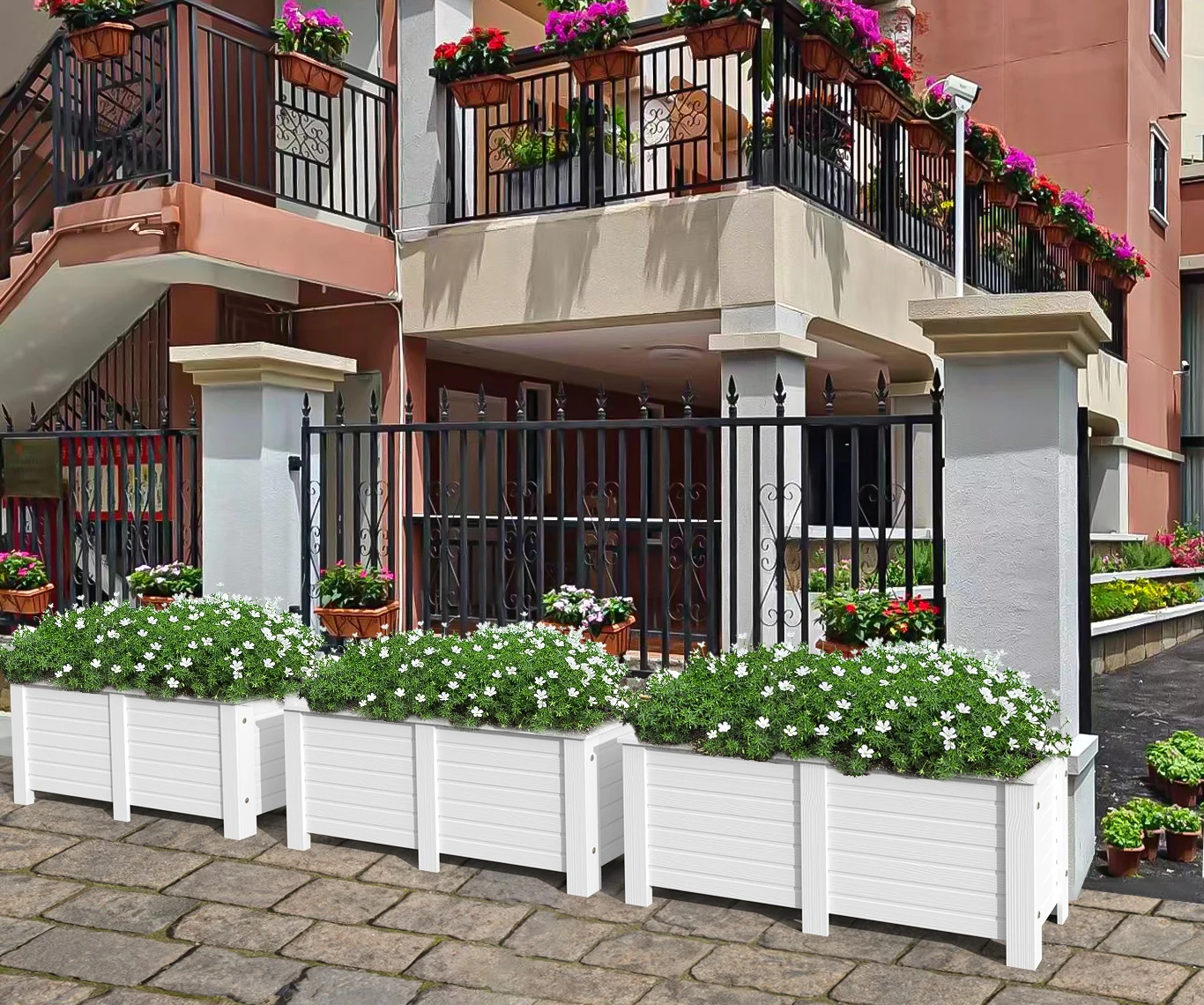 DIY Custom Garden Rectangle Pvc Planter Box for Promotion