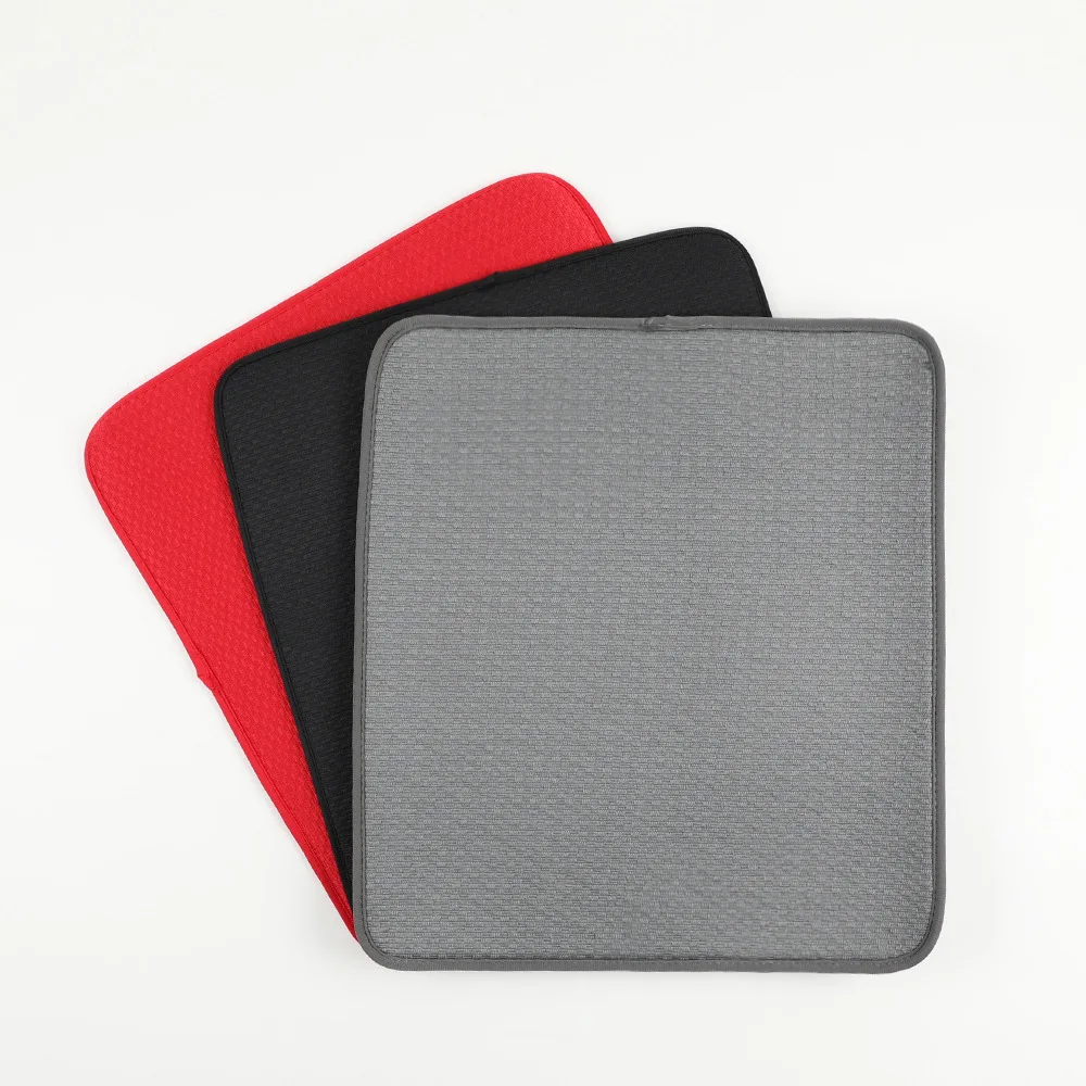Microfiber Dish Drying Mat Heat Resistant Absorbent Washable Mat for Bottle Rack Kitchen Counter Shelf Fridge Drawer Liner