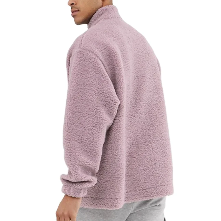 Oversized Fit Custom Design Mens High Neck Fleece Half Zip Fleece Sweatshirts