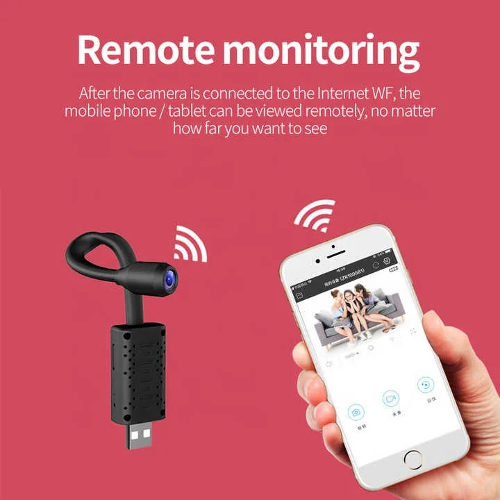 U21 Intelligent Monitoring V380 Camara IP Usb Small Camera Wifi Usb Mini Camera P2P Cloud Storage Home Indoor Mini Camera