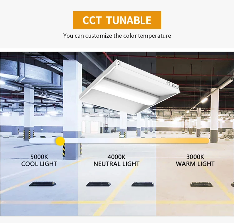 Brandon Cct Selectable Linear Light Led Troffer Light Commercial Flat ...