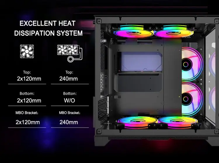 Hot Selling Cheapest Atx Full Glass Gaming Computer Case Oem Odm