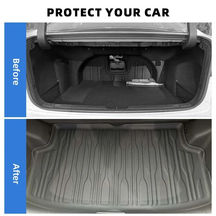 Trunk Cargo Liner Rear Trunk Mat TPE Foot Mat Cargo Pad For BYD Seagull 2023 Interior Accessories factory