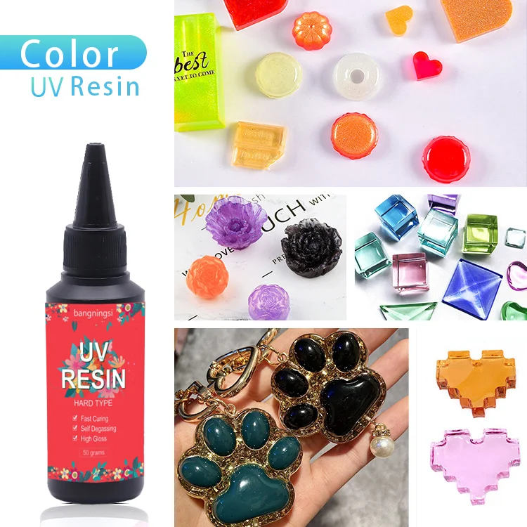 8 Color UV Resin Translucent Liquid Hard Type With Jewelry Casting ...