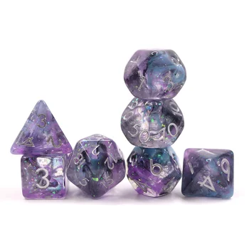 Custom dice set polyhedral dnd RPG 16mm vapor dice resin