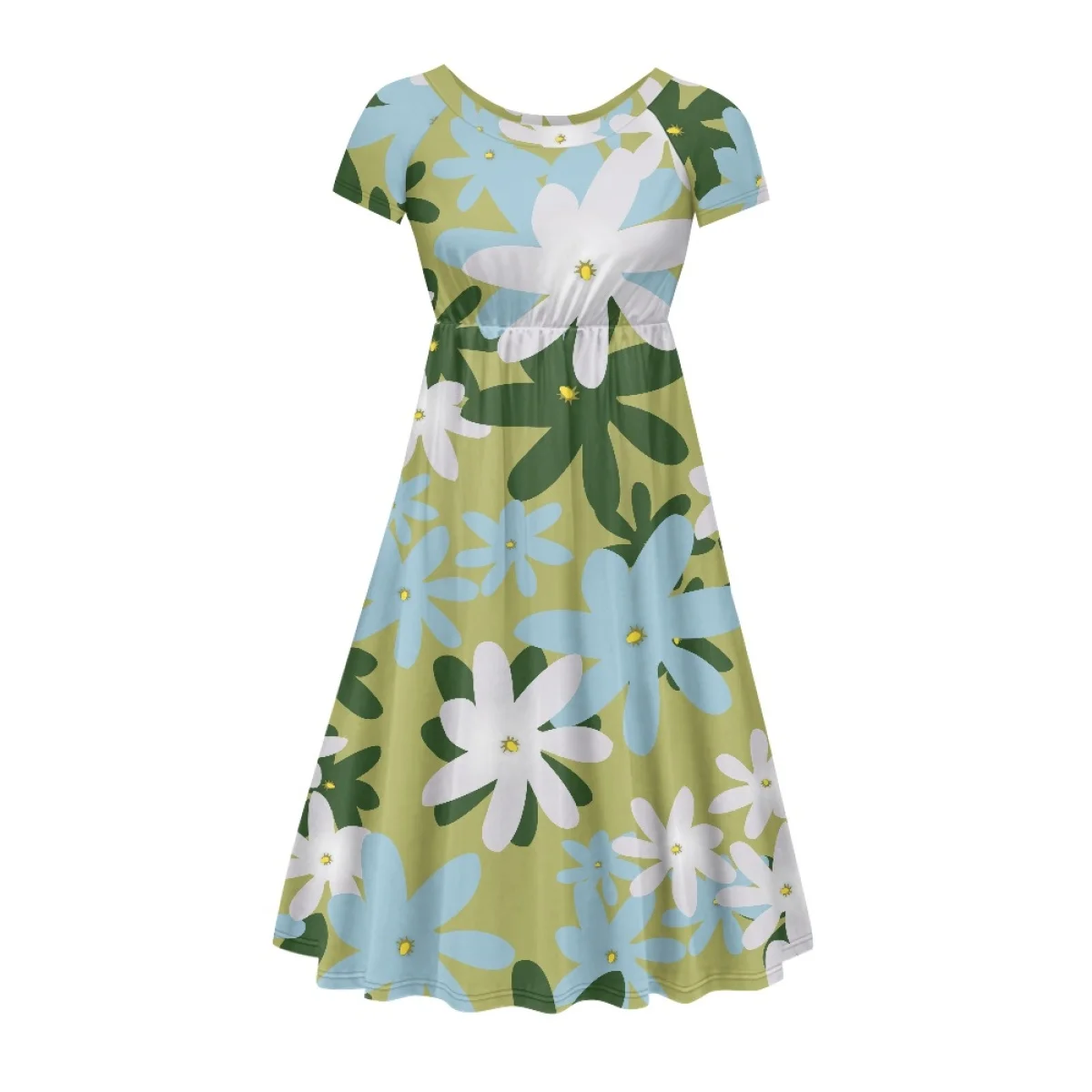 Elegant Tropical Print Hawaiian Dress For Women - Custom Oem| Min Order 1 ct