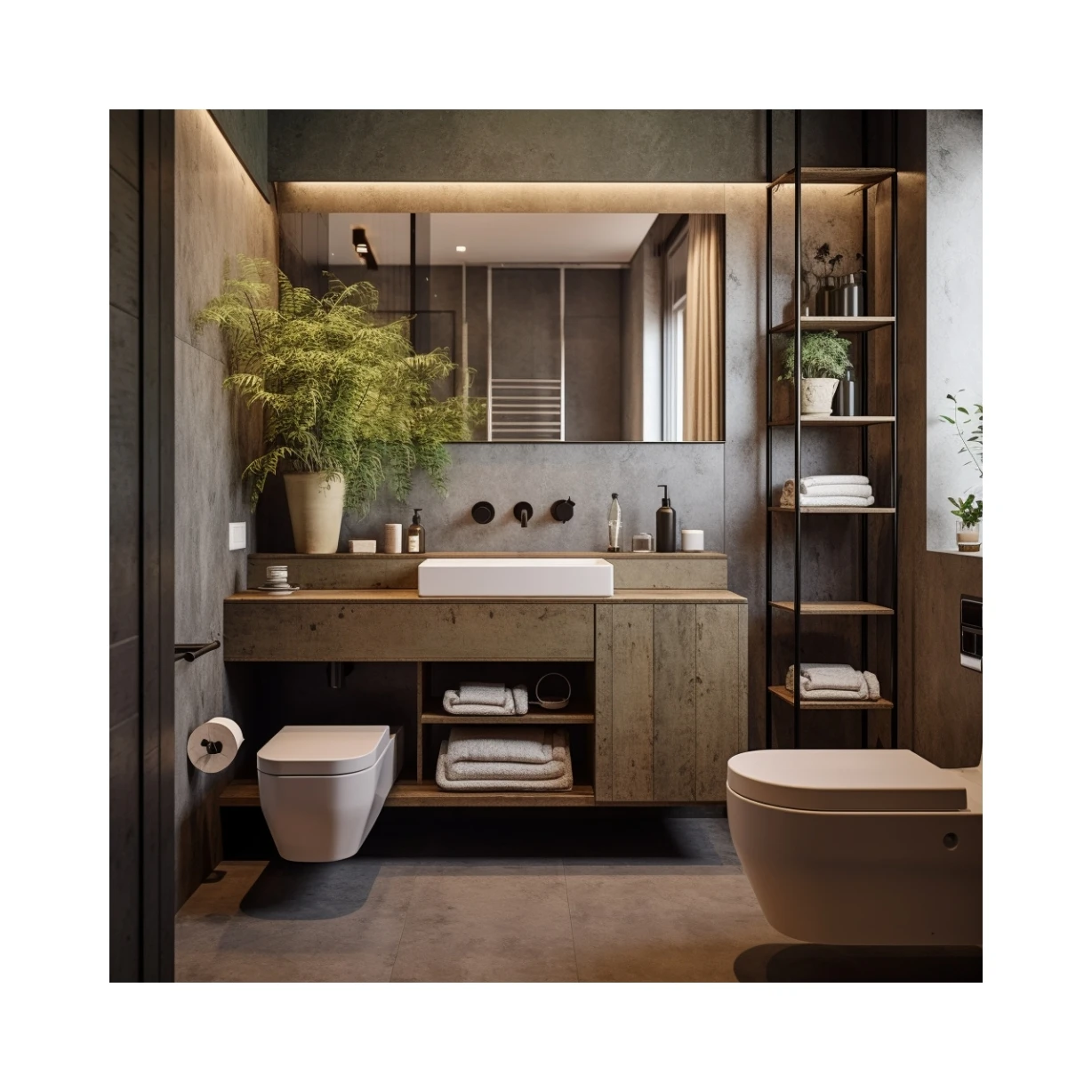 Индивидуальный дизайн современный минималистский стиль мебель для ванной комнаты шкаф деревянная серия