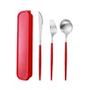Ensemble 3 pièces rouge argent