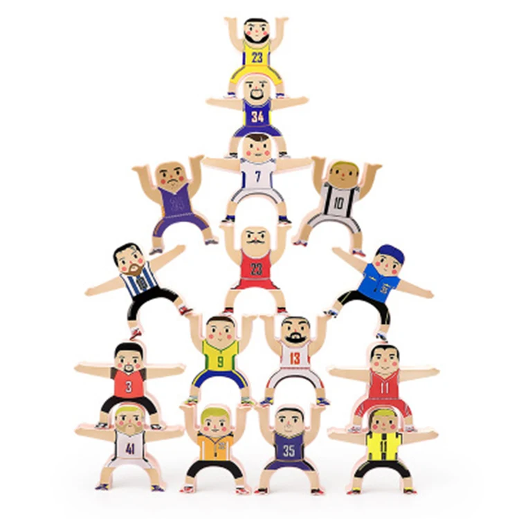Plastic Stacking Block 3d Diy Building Blocks Balancing Game Balance Block Toy Desktop Game for Kids Acrobatic Troupe Brick Toys