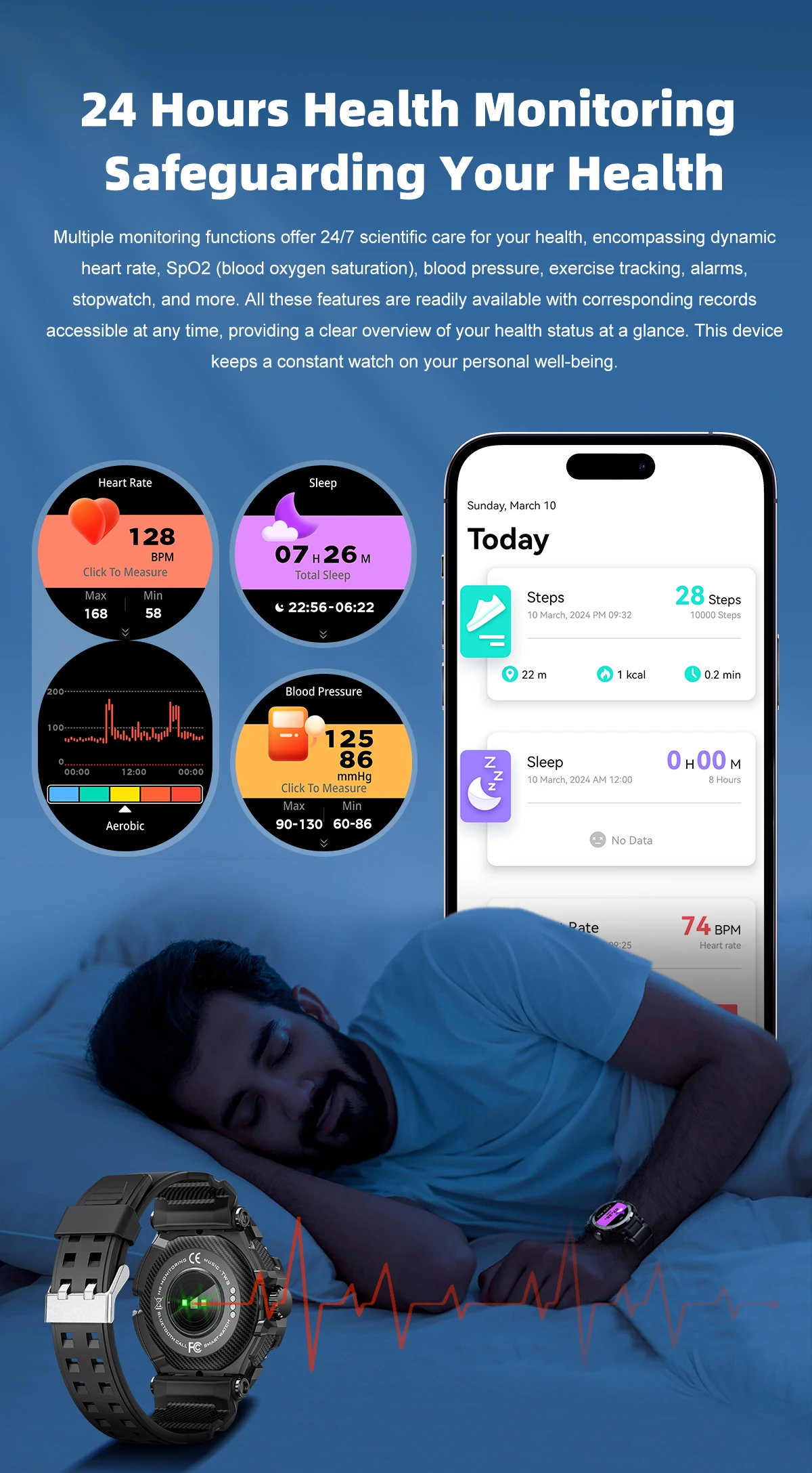 2026 GT100 2 in 1 PRO Smart Watch Earphones 1.46'' Screen Heart Rate IP67 Waterproof Men Fitness Sports Smartwatch with Earbuds