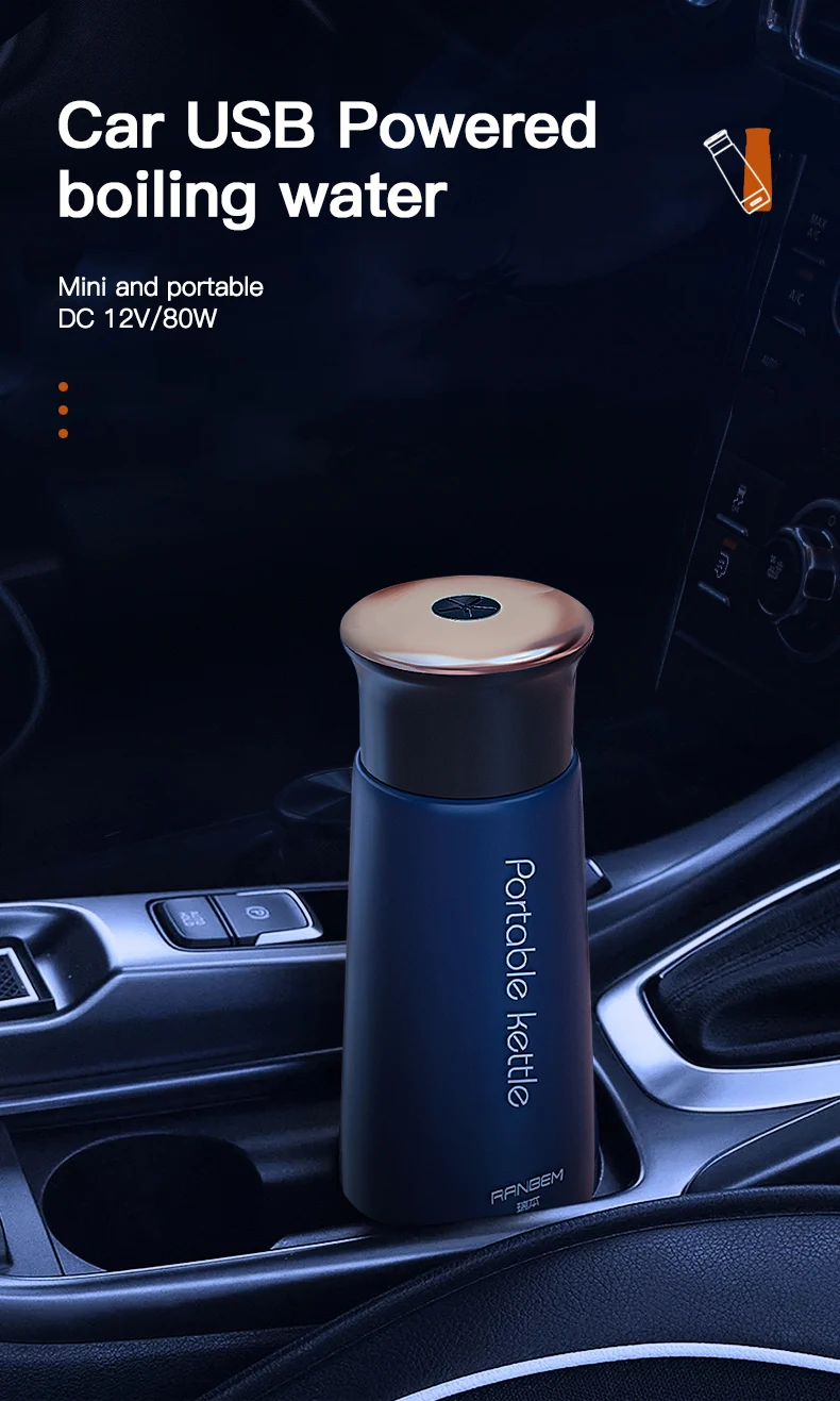 Ranbem Mini Electric 12v Hot Travel Kettles Mounted Water Stainless