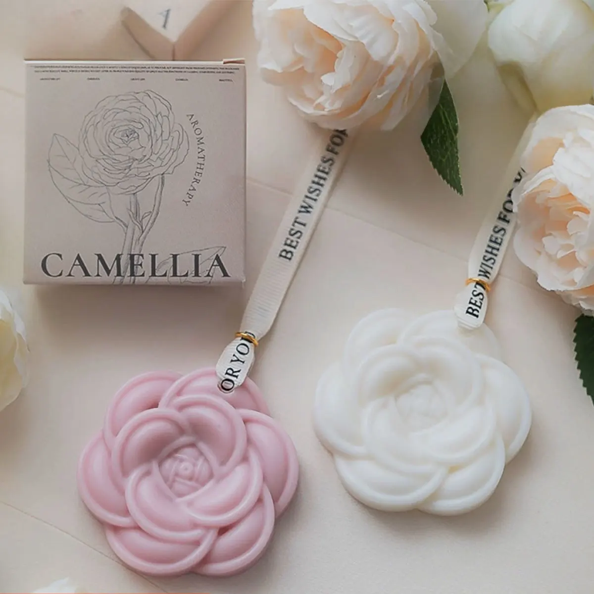 Camellia fragrance home decor indoor atmosphere aromatherapy holiday gifts souvenirs bathroom kitchen wardrobe pendant