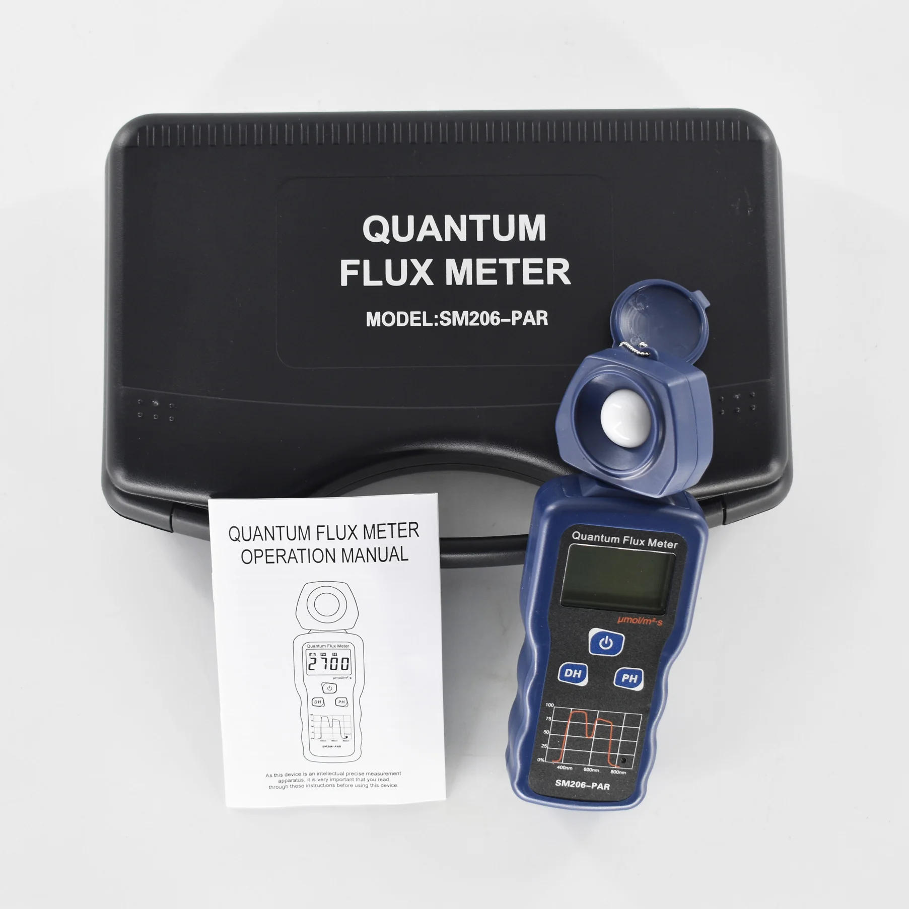 Quantum Flux Meter SM206-PAR Radiation Intensity Meter 0-2700umol/m2.s Irradiation Intensity Detection