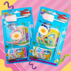 Fruity Flavored Children's Snacks Set Fried Egg & Popping Candy with Fruit-Coated Decoration for Kids