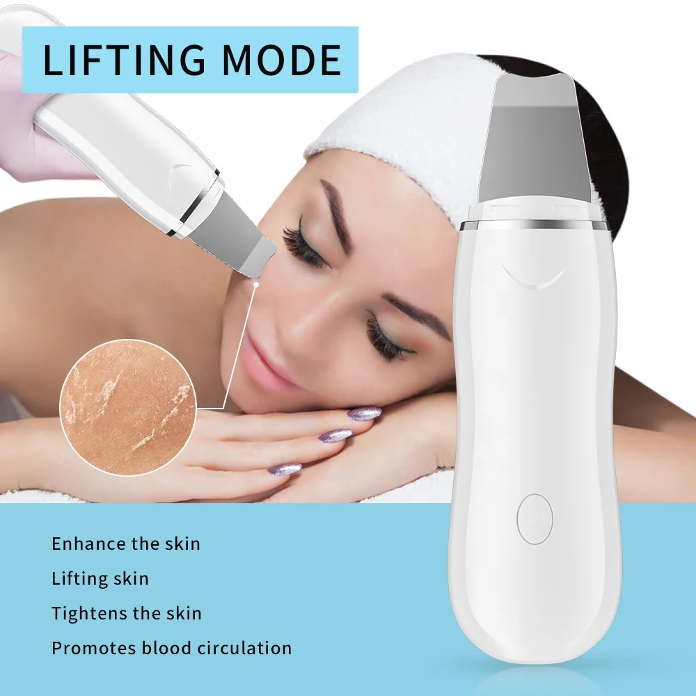 24k/s超音波フェイスクリーナー スキンスクラバー スパチュラデバイス